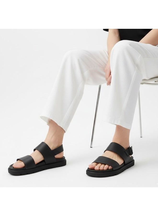 Stylish men's slippers with a modern and comfortable design – genuine leather and non-slip orthopedic sole, available in various sizes and colors. - Image 1